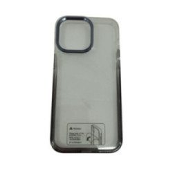 iPhone 14 Pro Max (6.7") hátlap tok, TPU tok, fekete-átlátszó színátmenetes