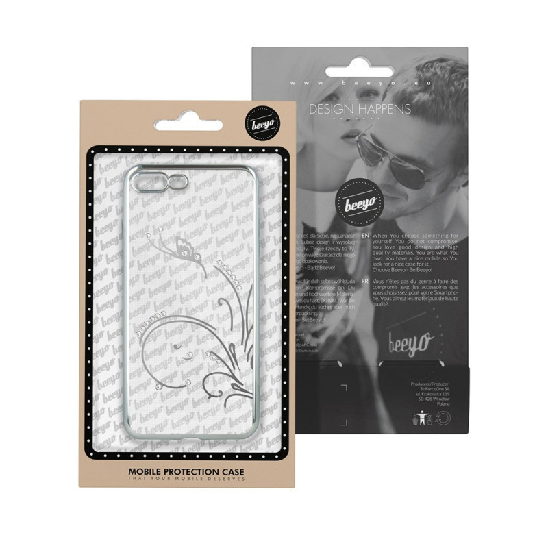 Beeyo iPhone XS Max (6,5") köves, pillangó mintás, átlátszó, ezüst keretes szilikon tok Beeyo iPhone XS Max (6,5") köves, pillangó mintás, átlátszó, ezüst keretes szilikon tok