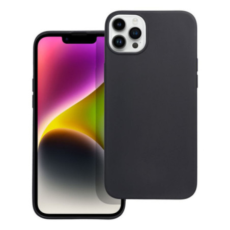 iPhone 15 Plus (6.7") szilikon tok, hátlap tok, fekete, matt