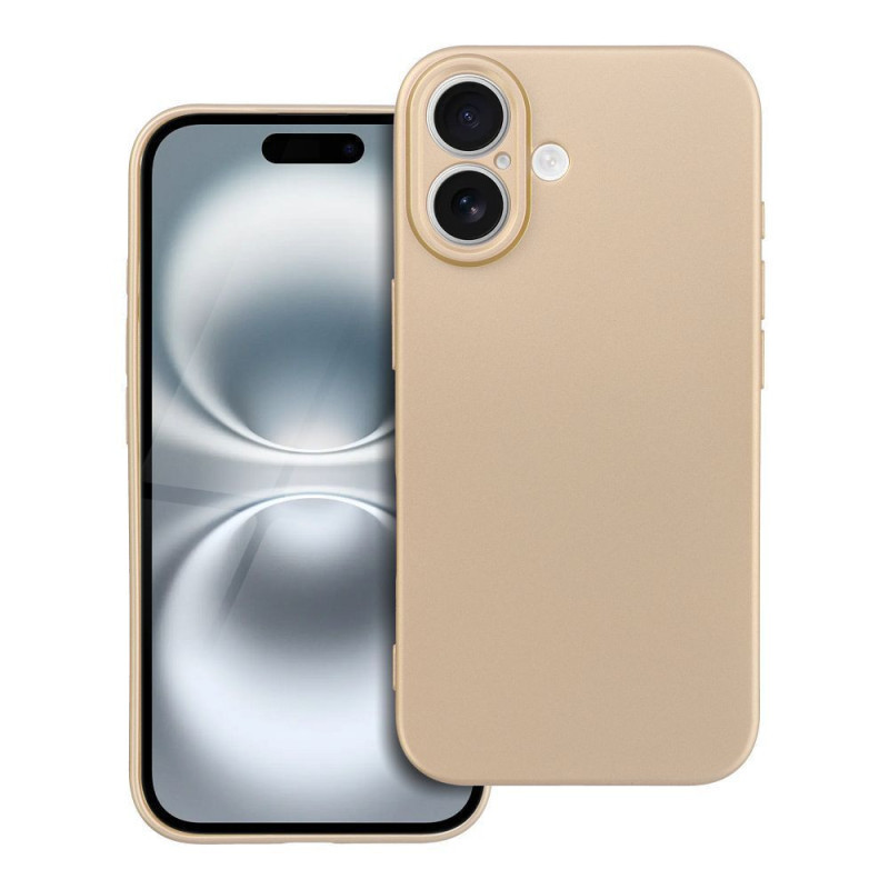 iPhone 16 Plus (6.7") hátlap tok, TPU tok, arany, Metallic iPhone 16 Plus (6.7") hátlap tok, TPU tok, arany, Metallic