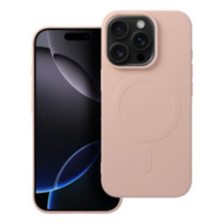 iPhone 17 Air (6.5") telefon tok, szilikon tok, magsafe, mikroszálas belső, púderrózsaszín, Silicone Mag Cover