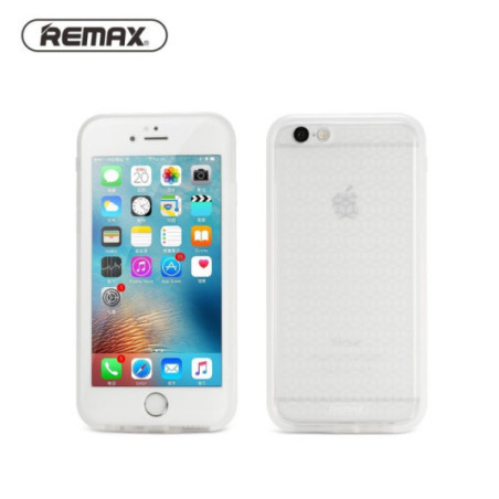 iPhone 6 Plus / 6S Plus (5,5") elő+hátlapi műanyag tok, 360°, fehér, Remax Journey