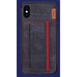 iPhone X / XS (5,8") hátlap tok, bankkártya tartós, fekete, Remax Proda Carter