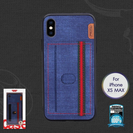 iPhone X / XS (5,8") hátlap tok, bankkártya tartós, kék, Remax Proda Carter
