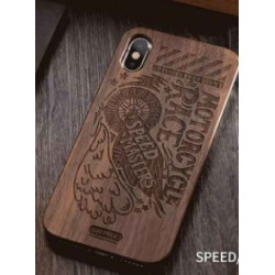 iPhone X / XS (5,8") hátlap tok, fa, Speed masters mintás, Remax RM-1639