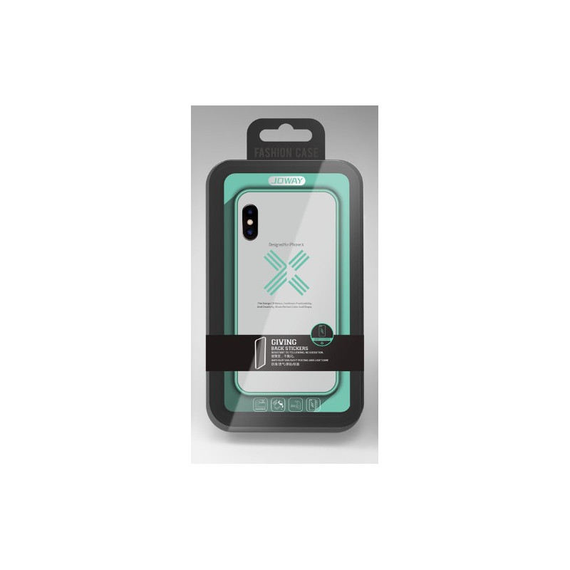 iPhone X / XS (5,8") hátlap tok, szilikon tok, menta zöld keretes / átlátszó, Joway BHK30 iPhone X / XS (5,8") hátlap tok, szilikon tok, menta zöld keretes / átlátszó, Joway BHK30