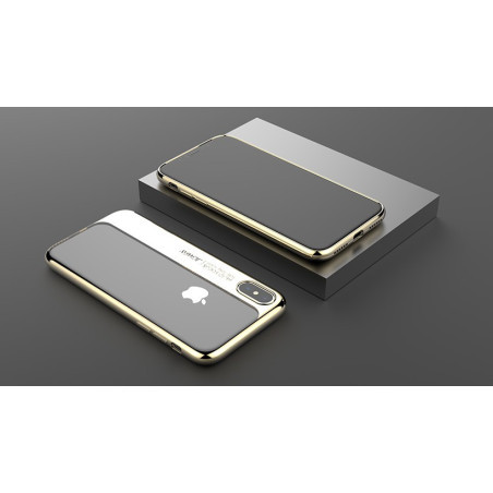 iPhone X / XS (5,8") hátlap tok, TPU tok, ezüst / átlátszó, Joway BHK37