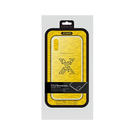 iPhone X / XS (5,8") hátlap tok, TPU tok, fehér keretes / átlátszó, Joway BHK32