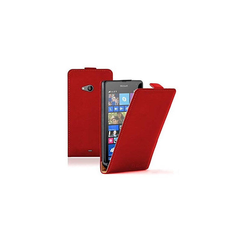 Microsoft Lumia 540 piros szilikon keretes vékony flip tok Microsoft Lumia 540 piros szilikon keretes vékony flip tok