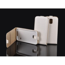 Microsoft Lumia 950XL fehér szilikon keretes vékony flip tok