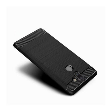 Nokia 9 szilikon tok, fekete, Carbon fiber