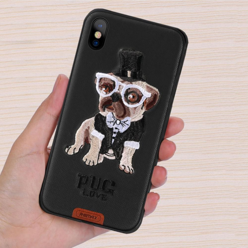 Remax RM-1647 iPhone 7 Plus 8 Plus (5,5") fekete kutyás hátlap tok "Pug love" Remax RM-1647 iPhone 7 Plus 8 Plus (5,5") fekete kutyás hátlap tok "Pug love"