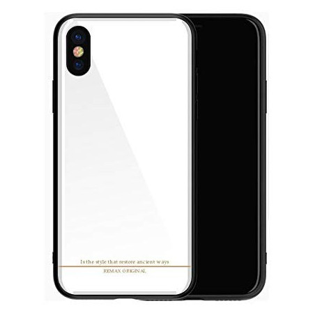 Remax RM-1665 iPhone X / XS (5,8") fehér fényes hátlap tok