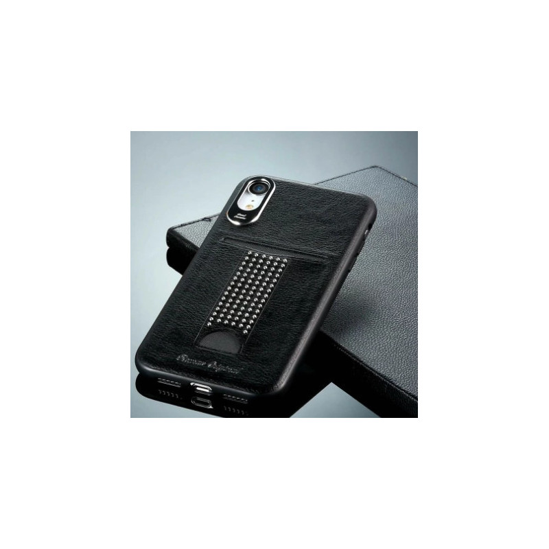 Remax RM-1668 iPhone X / XS (5,8") fekete bankkártya tartós műbőr hátlap tok Remax RM-1668 iPhone X / XS (5,8") fekete bankkártya tartós műbőr hátlap tok