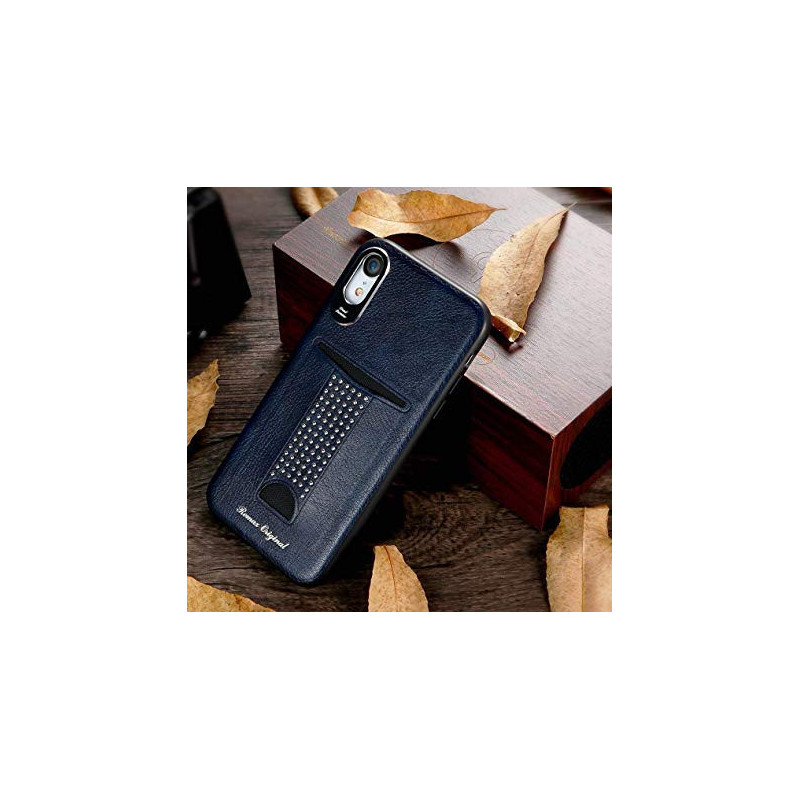 Remax RM-1668 iPhone X / XS (5,8") sötétkék bankkártya tartós műbőr hátlap tok Remax RM-1668 iPhone X / XS (5,8") sötétkék bankkártya tartós műbőr hátlap tok