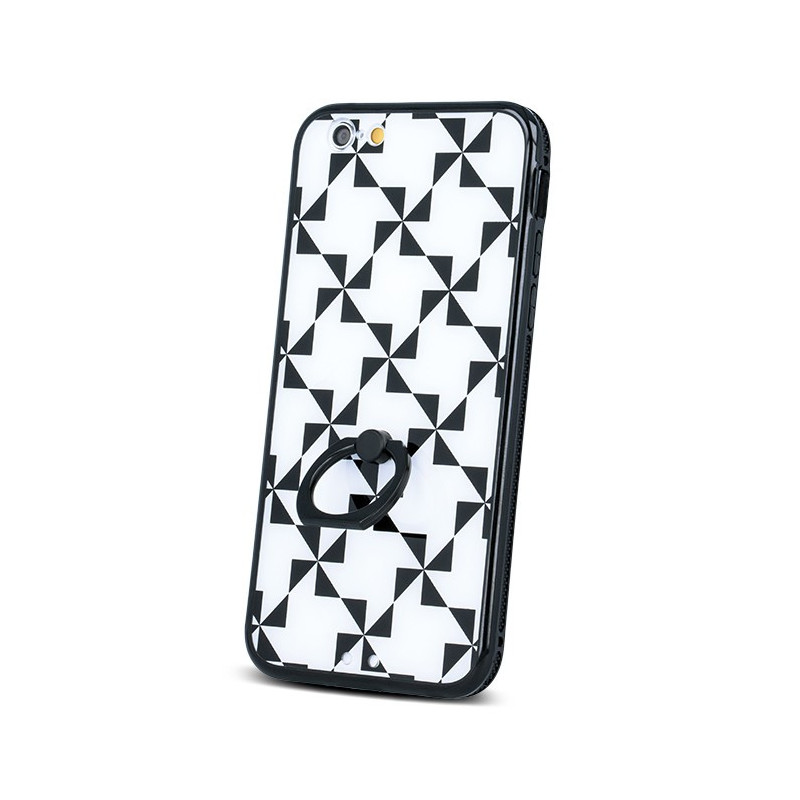 Samsung A310 Galaxy A3 2016 fekete-fehér "Windmill" gyűrűs hátlap tok Samsung A310 Galaxy A3 2016 fekete-fehér "Windmill" gyűrűs hátlap tok