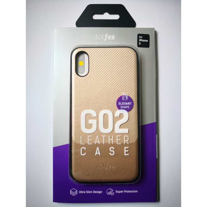 Dotfes G02MS iPhone X XS (5,8") arany carbon prémium hátlap tok Dotfes G02MS iPhone X XS (5,8") arany carbon prémium hátlap tok
