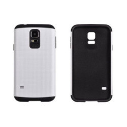 Samsung G900F Galaxy S5 Fehér Armor Pöttyös Kemény Hátap Tok