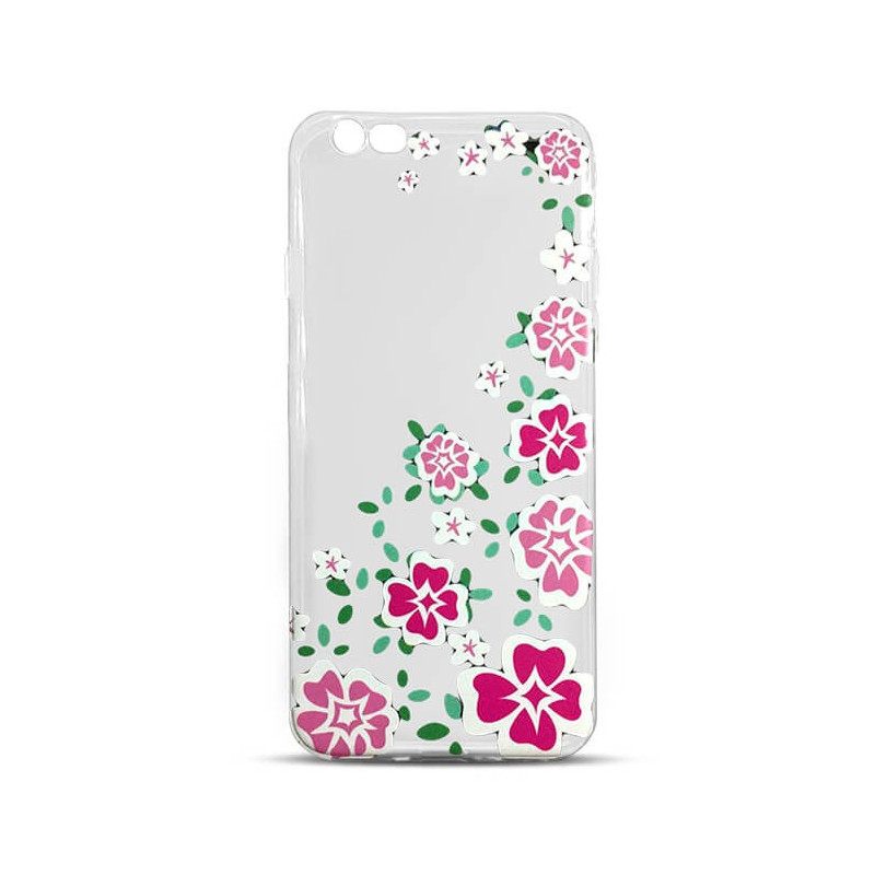 Samsung G920 Galaxy S6 színes virág mintás átlátszó szilikon tok Samsung G920 Galaxy S6 színes virág mintás átlátszó szilikon tok