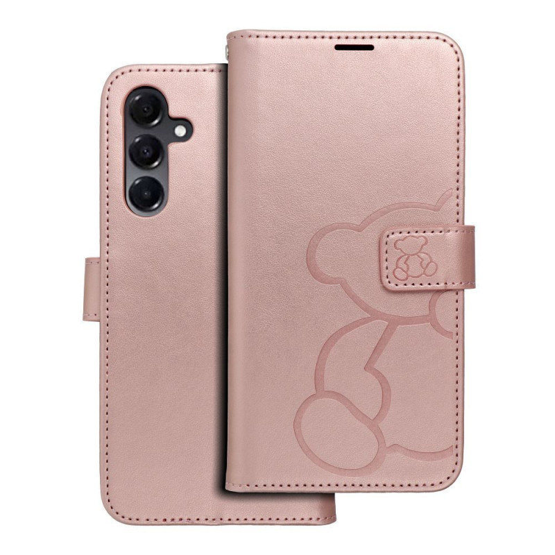 Samsung Galaxy A36 telefon tok, könyvtok, oldalra nyíló tok, mágnesesen záródó, rose gold, teddy bear, SM-A366, Mezzo Samsung Galaxy A36 telefon tok, könyvtok, oldalra nyíló tok, mágnesesen záródó, rose gold, teddy bear, SM-A366, Mezzo