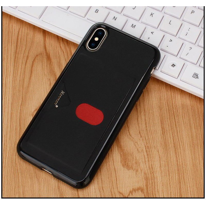 Hanman Samsung A730 Galaxy A8 Plus 2018 fekete bankkártyatartós hátlap tok Hanman Samsung A730 Galaxy A8 Plus 2018 fekete bankkártyatartós hátlap tok