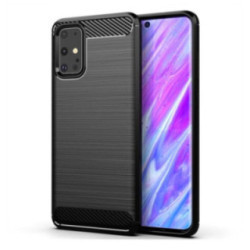Samsung Galaxy M31s szilikon tok, fekete, SM-M317, Carbon fiber