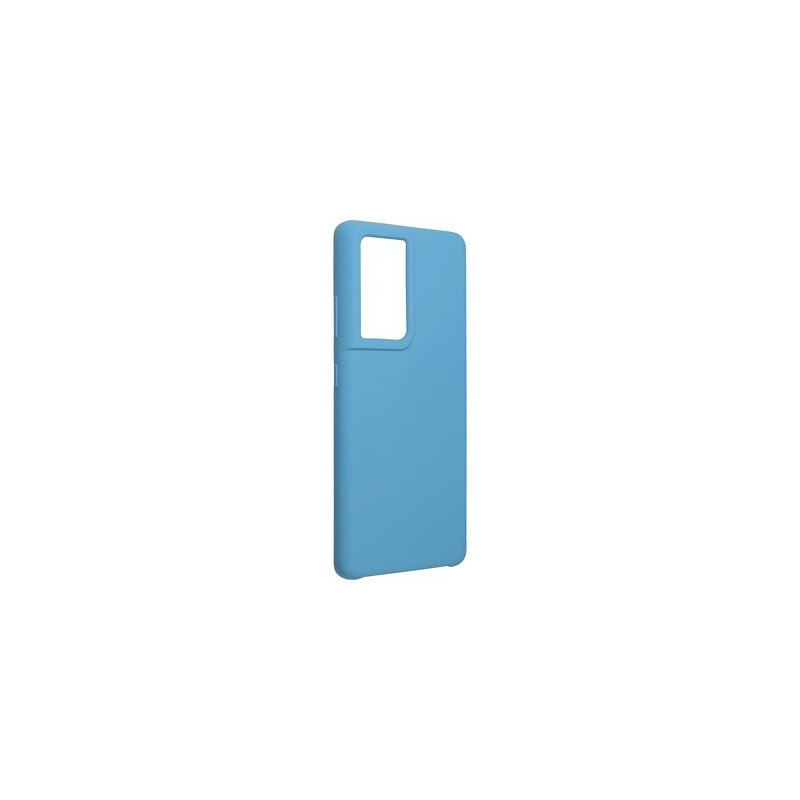 Samsung Galaxy S21 Ultra szilikon tok, matt, velúr belső, kék, SM-G998, Forcell Silicone Samsung Galaxy S21 Ultra szilikon tok, matt, velúr belső, kék, SM-G998, Forcell Silicone