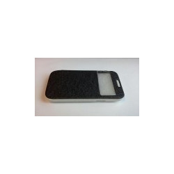 Samsung I9500 I9505 I9506 I9515 Galaxy S4 fehér keretes fekete ablakos könyvtok