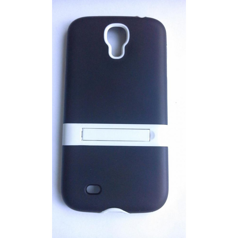 Samsung i9500 i9505 i9506 i9515 Galaxy S4 fekete-fehér kitámasztható hátlap tok Samsung i9500 i9505 i9506 i9515 Galaxy S4 fekete-fehér kitámasztható hátlap tok