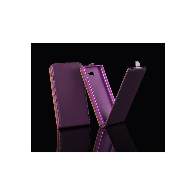 Sony Xperia Z3 D6603 lila szilikon keretes vékony flip tok Sony Xperia Z3 D6603 lila szilikon keretes vékony flip tok