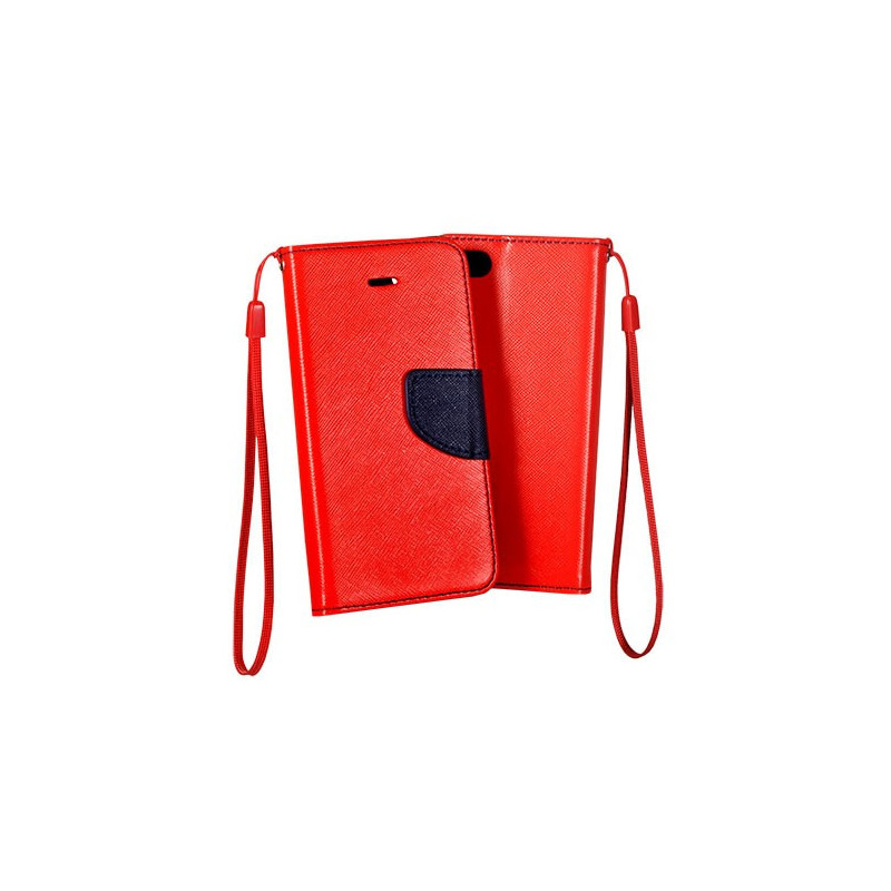 Xiaomi Mi 10T / Mi 10T Pro telefon tok, könyvtok, oldalra nyíló tok, mágnesesen záródó, piros-sötétkék, Fancy Xiaomi Mi 10T / Mi 10T Pro telefon tok, könyvtok, oldalra nyíló tok, mágnesesen záródó, piros-sötétkék, Fancy