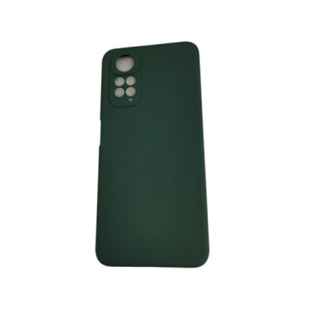 Xiaomi Redmi Note 11 4G / 11S 4G / Poco M4 Pro 4G szilikon tok, matt, velúr belső, sötétzöld, Silicone Case