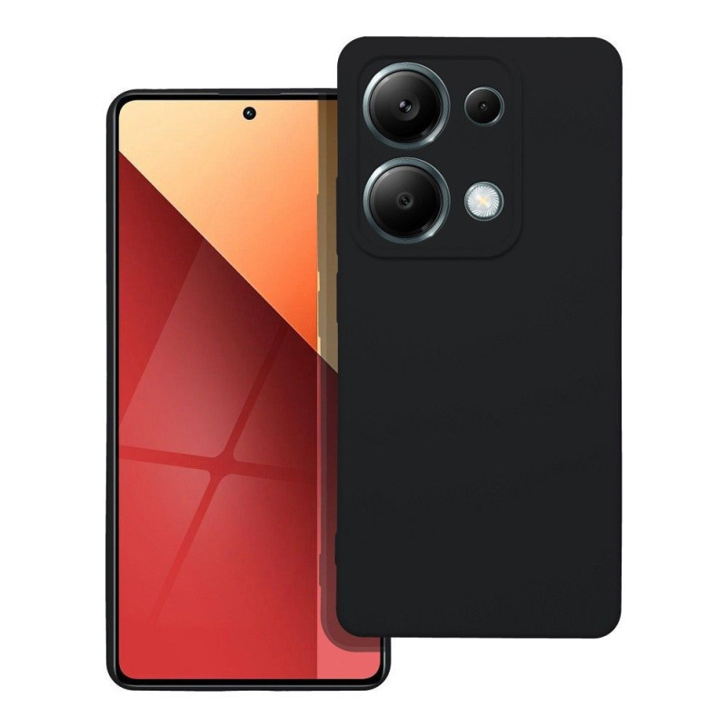 Xiaomi Redmi Note 13 4G szilikon tok, matt, velúr belső, fekete, Silicone Xiaomi Redmi Note 13 4G szilikon tok, matt, velúr belső, fekete, Silicone