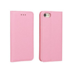Huawei Mate 20 telefon tok, könyvtok, oldalra nyíló tok, mágnesesen záródó, rózsaszín