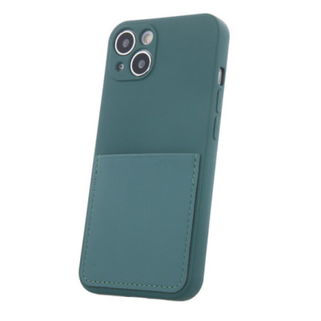 Samsung Galaxy A33 szilikon tok, hátlap tok, bankkártya tartós, zöld, SM-A336, Card Cover