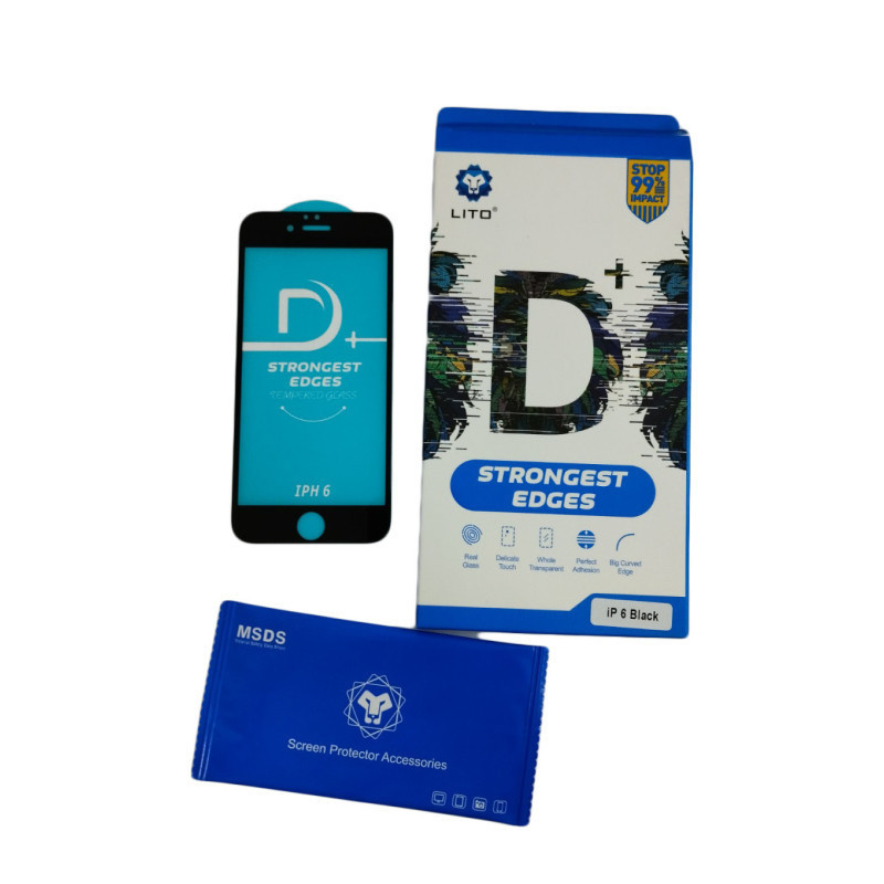 iPhone 6 / 6S (4.7") előlapi üvegfólia, fekete keret, 9H, 0.33mm, 3D Full Glue, Lito D+ iPhone 6 / 6S (4.7") előlapi üvegfólia, fekete keret, 9H, 0.33mm, 3D Full Glue, Lito D+