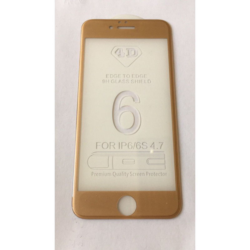 iPhone 6 6S (4,7") arany 3D-s (ívelt) előlapi üvegfólia iPhone 6 6S (4,7") arany 3D-s (ívelt) előlapi üvegfólia