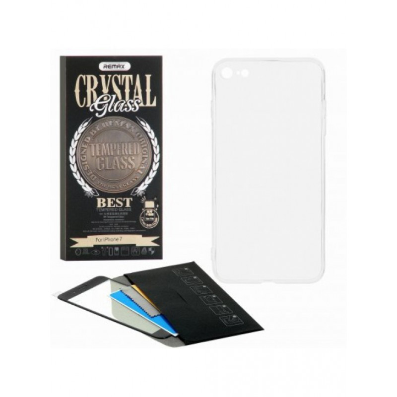 iPhone 7 Plus / 8 Plus (5,5") előlapi üvegfólia, 3D PET, fekete, Remax GL-08 iPhone 7 Plus / 8 Plus (5,5") előlapi üvegfólia, 3D PET, fekete, Remax GL-08