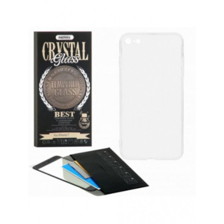 iPhone 7 Plus / 8 Plus (5,5") előlapi üvegfólia, 3D PET, fekete, Remax GL-08