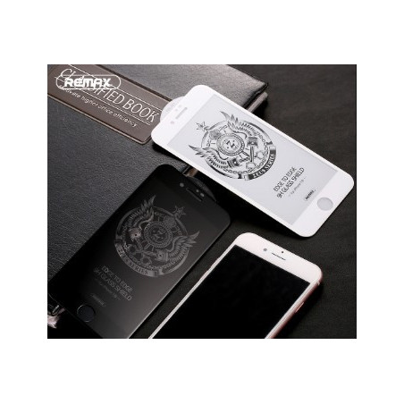 iPhone 7 Plus / 8 Plus (5,5") előlapi üvegfólia, 3D, fehér / matt, Remax GL-36