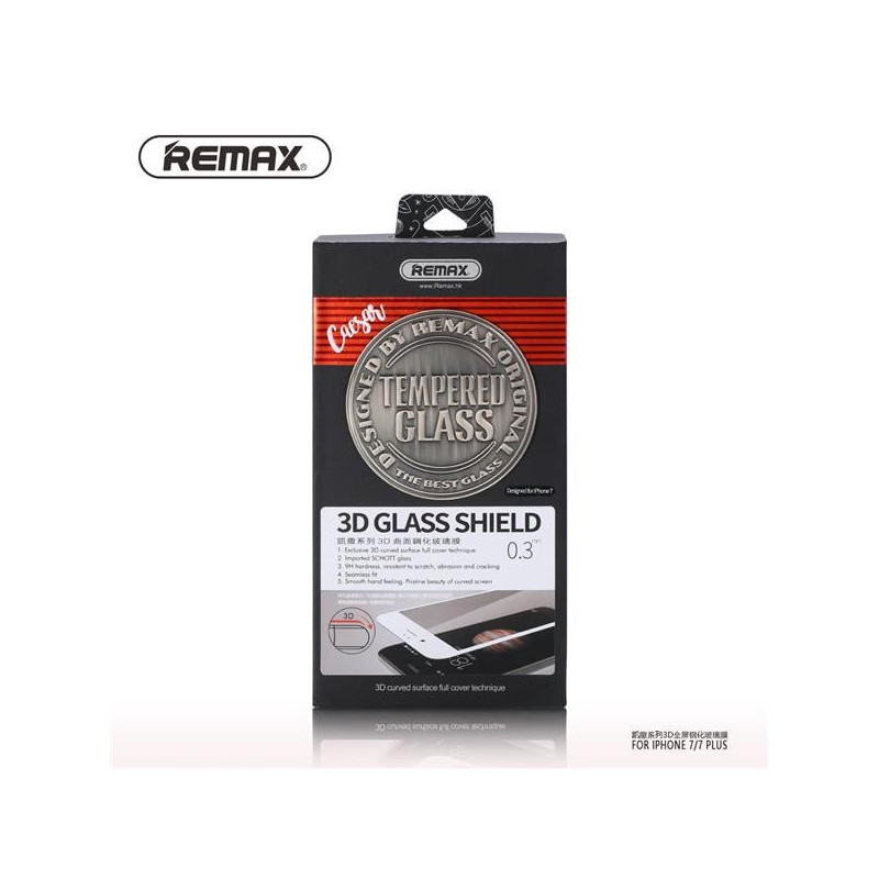 iPhone 7 Plus / 8 Plus (5,5") előlapi üvegfólia, 3D, piros, Remax GL-04 iPhone 7 Plus / 8 Plus (5,5") előlapi üvegfólia, 3D, piros, Remax GL-04