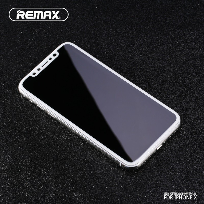 iPhone X / XS / 11 Pro (5,8") előlapi üvegfólia, 3D, fehér, Remax GL-04 iPhone X / XS / 11 Pro (5,8") előlapi üvegfólia, 3D, fehér, Remax GL-04