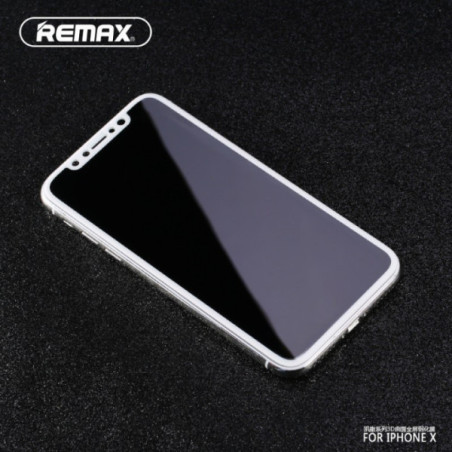 iPhone X / XS / 11 Pro (5,8") előlapi üvegfólia, 3D, fehér, Remax GL-04