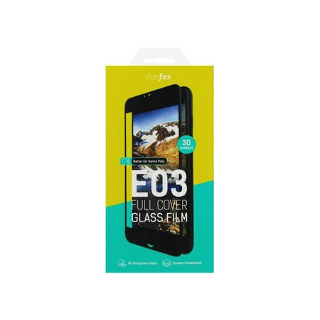 Samsung Galaxy S10 előlapi üvegfólia, 3D, fekete, kivágott, SM-G973, Dotfes E03
