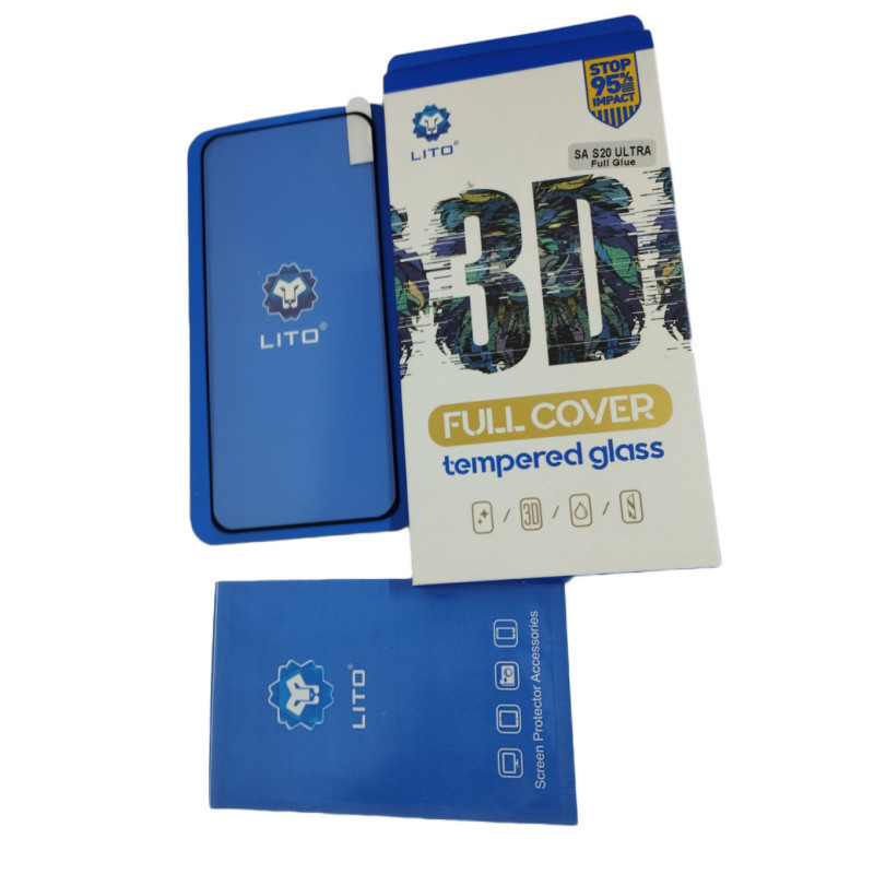 Samsung Galaxy S20 Ultra előlapi üvegfólia, edzett, hajlított, fekete keret, 9H, 0.26mm, 3D Full Glue, SM-G988, Lito Samsung Galaxy S20 Ultra előlapi üvegfólia, edzett, hajlított, fekete keret, 9H, 0.26mm, 3D Full Glue, SM-G988, Lito