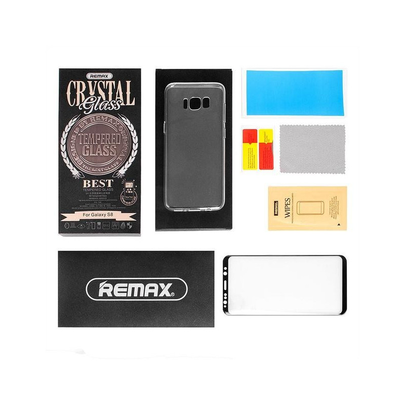 Samsung Galaxy S8 Plus előlapi üvegfólia, 3D PET, fekete, SM-G955, Remax GL-08 Samsung Galaxy S8 Plus előlapi üvegfólia, 3D PET, fekete, SM-G955, Remax GL-08