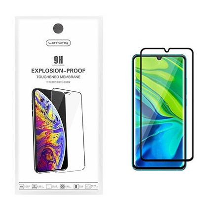 Xiaomi Mi Note 10 Pro  előlapi üvegfólia, 0,3mm, fekete, Letang