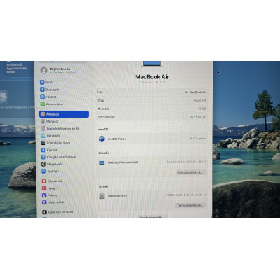 MacBook AIR Égkék 13,6 M4 CHIP! 16GB/256GB SSD. Magyar Bill! 2028 Április 28-ig Magyar garancia!
