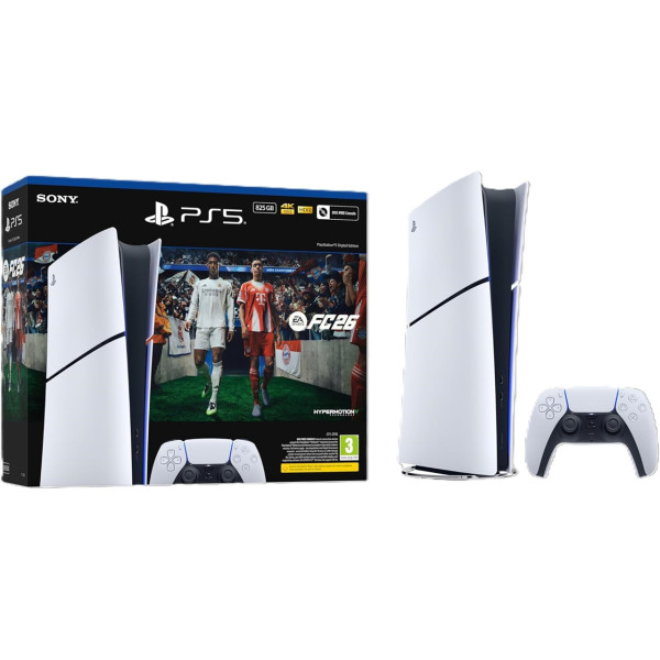 Új Bontatlan PlayStation 5 (Slim) Digital Edition - 825GB + EA Sports FC 26 2Év gari