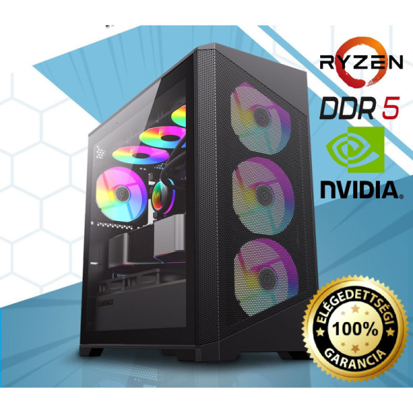 Új 4K Gamer PC Ryzen 7 9800X3D/RTX 5070 12Gb/32Gb DDR5/1Tb m2 NVME SSD/2-5Év gari